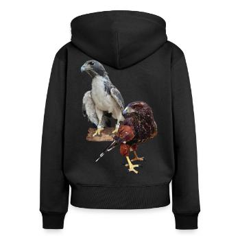 Hawks - Women's Premium Organic Zip Hoodie - black - Back - Julia (174cm)