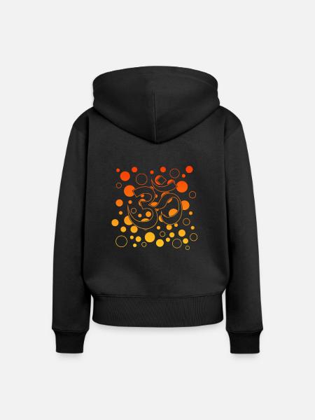 Yoga Namaste - Frauen Premium Bio Zip Hoodie - Schwarz
