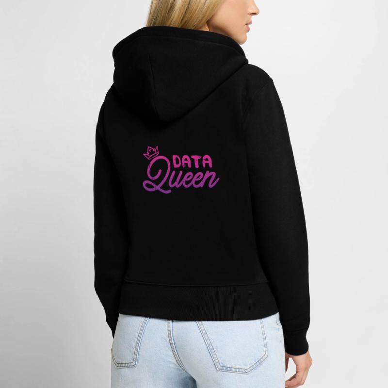 Data Queen - codage Sweat à capuche zippé Premium bio Femme