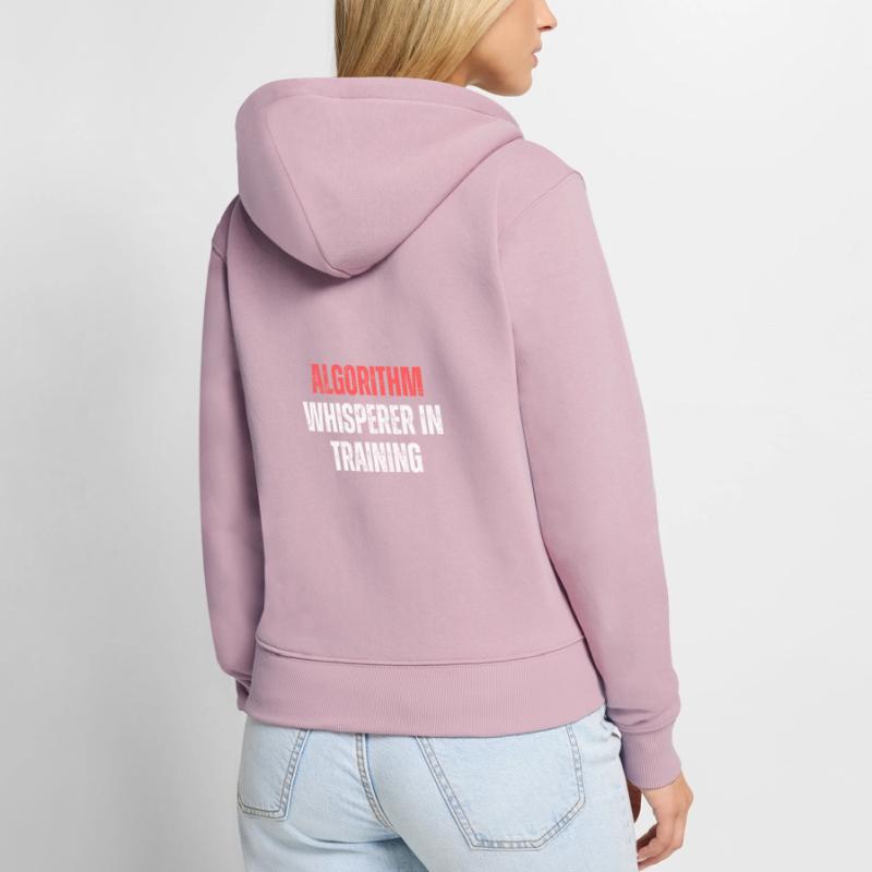 Algorithm Whisperer In Training Funny Coding Tech Women's Premium Organic Zip Hoodie