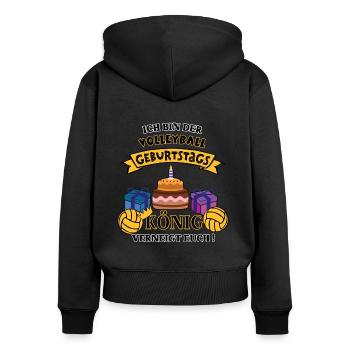 Volleyballer Geburtstag Volleyballspieler Geb - Frauen Premium Bio Zip Hoodie - Schwarz - Hinten - Julia (174cm)