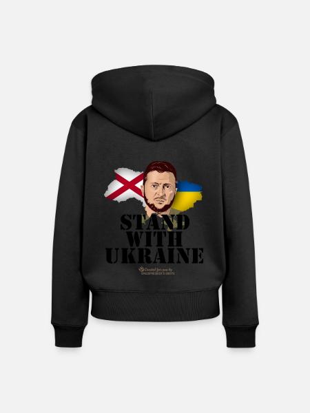 Ukraine Alabama T-Shirt - Frauen Premium Bio Zip Hoodie - Schwarz