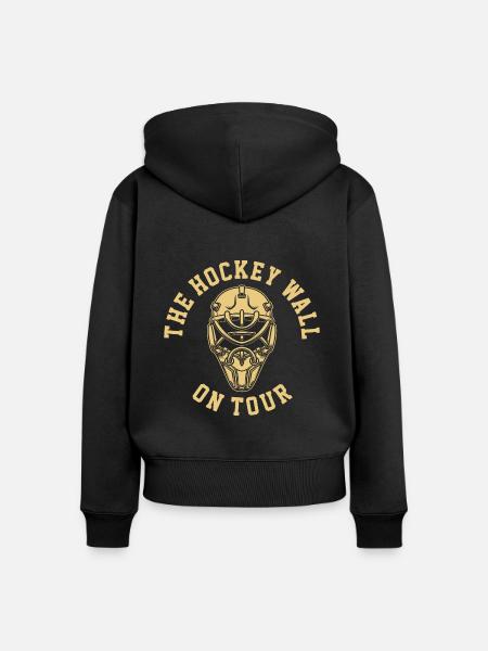 The Hockey Wall - Frauen Premium Bio Zip Hoodie - Schwarz