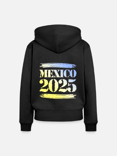 Mexiko 2025 - Frauen Premium Bio Zip Hoodie - Schwarz