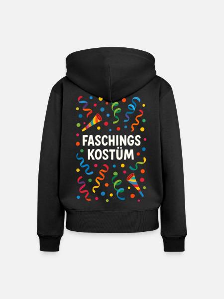 Fasching Konfetti Faschingskostüm bunt - Frauen Premium Bio Zip Hoodie - Schwarz