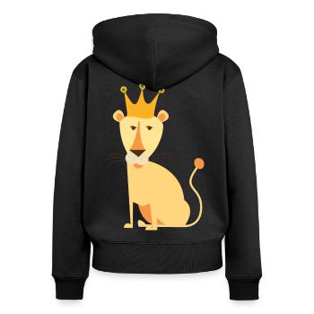 The Lion Princess baby lioness princess - Women's Premium Organic Zip Hoodie - black - Back - Julia (174cm)