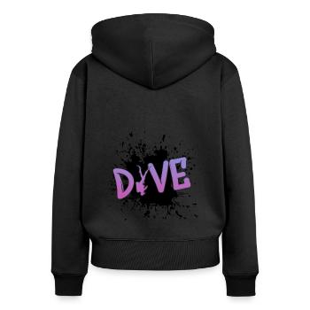 Tauchen Taucher Diving Scuba Diver - Frauen Premium Bio Zip Hoodie - Schwarz - Hinten - Julia (174cm)