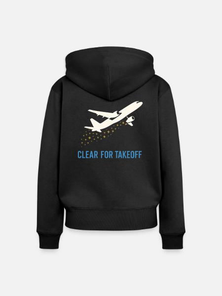 Flugbegleiter Kabinencrew Leben Luftfahrt - Frauen Premium Bio Zip Hoodie - Schwarz