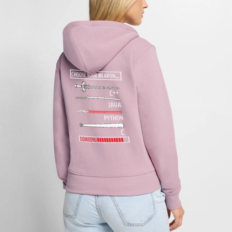 Programmierer Geschenk Java C Programmierung Frauen Premium Bio Zip Hoodie