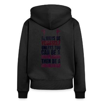 Cheerleading gift cheerleader - Women's Premium Organic Zip Hoodie - black - Back - Julia (174cm)