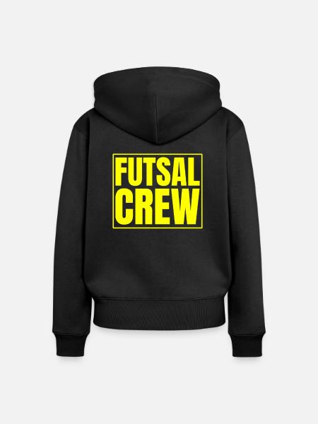 Futsal Crew Geschenk - Frauen Premium Bio Zip Hoodie - Schwarz