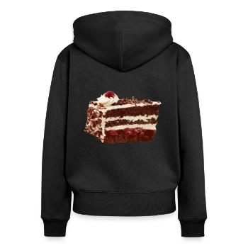 Black Forest Cherry Cake Cake Costume Carnival - Women's Premium Organic Zip Hoodie - black - Back - Julia (174cm)