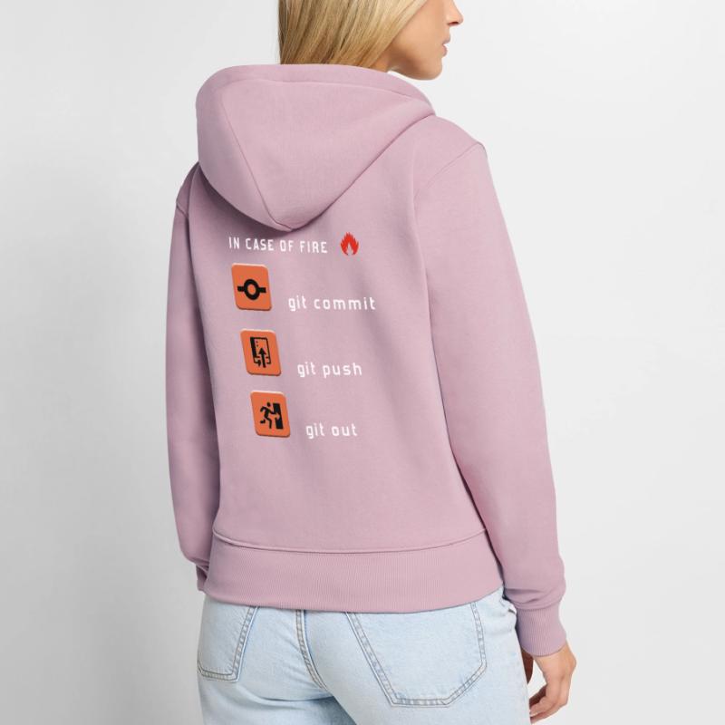 Git Commit Git Push Git Out Women's Premium Organic Zip Hoodie