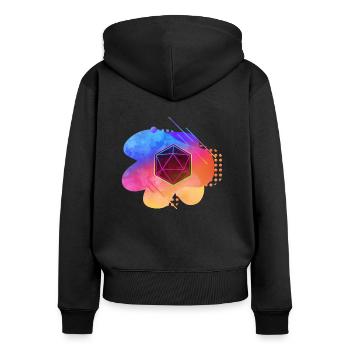 gift idea for pen and paper - Women's Premium Organic Zip Hoodie - black - Back - Julia (174cm)