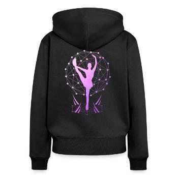 Eiskunstlauf Eiskunstläufer Eislaufen Eistanz - Frauen Premium Bio Zip Hoodie - Schwarz - Hinten - Julia (174cm)