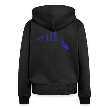 Plongée Évolution Plongée Filles Femmes Cadeau - Sweat à capuche zippé Premium bio Femme - noir - Dos - Julia (174cm)