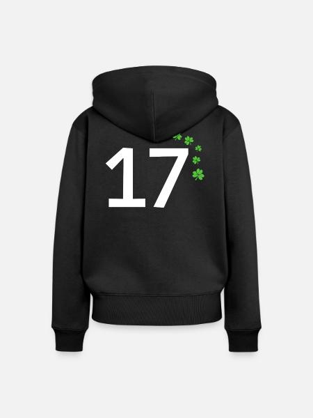 17 - Frauen Premium Bio Zip Hoodie - Schwarz