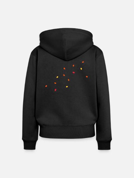 Herbstlaub - Frauen Premium Bio Zip Hoodie - Schwarz
