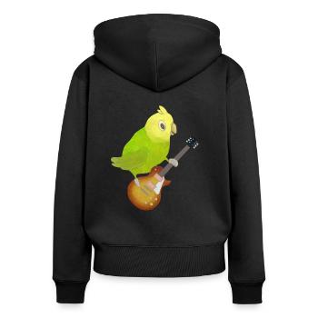Guitare E-guitare cadeau pour enfants - Sweat à capuche zippé Premium bio Femme - noir - Dos - Julia (174cm)