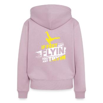 Breakdance Bboying Geschenk I Breakdancing - Frauen Premium Bio Zip Hoodie - Altrosa - Hinten - Julia (174cm)