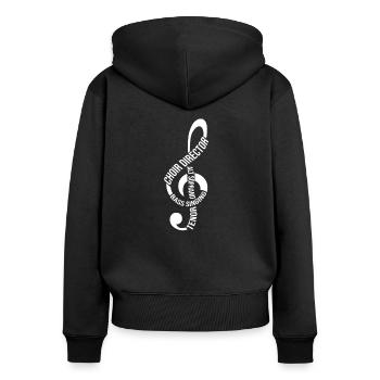 Chor Dirigent Chorleiter Chorprobe - Frauen Premium Bio Zip Hoodie - Schwarz - Hinten - Julia (174cm)
