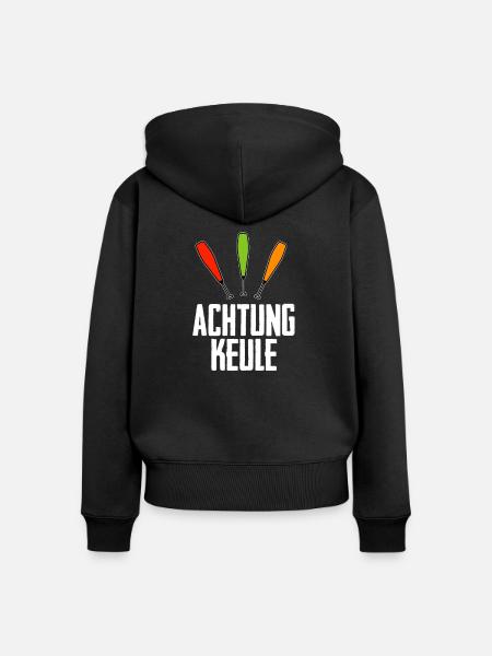 Jonglieren Jongleur - Frauen Premium Bio Zip Hoodie - Schwarz