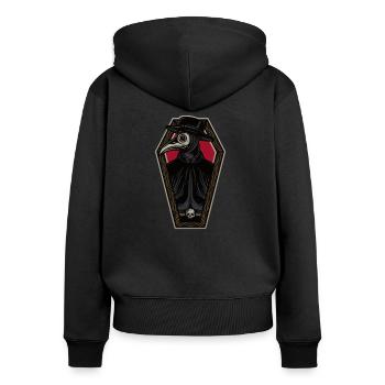 Steampunk Mechanics Victorian Cosplay - Women's Premium Organic Zip Hoodie - black - Back - Julia (174cm)