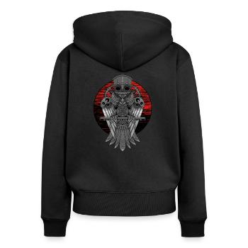 Steampunk Mechanics Victorian Cosplay - Women's Premium Organic Zip Hoodie - black - Back - Julia (174cm)