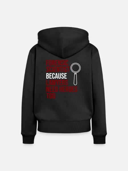 Forensik Forensiker - Frauen Premium Bio Zip Hoodie - Schwarz
