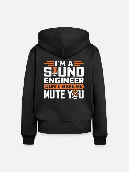 Tontechniker Sound Audio Engineer - Frauen Premium Bio Zip Hoodie - Schwarz