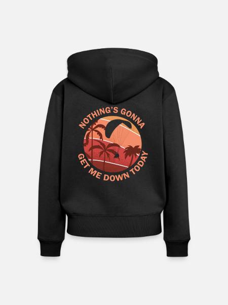 Paragleiter Gleitschirmfliegen Paragleiten - Frauen Premium Bio Zip Hoodie - Schwarz
