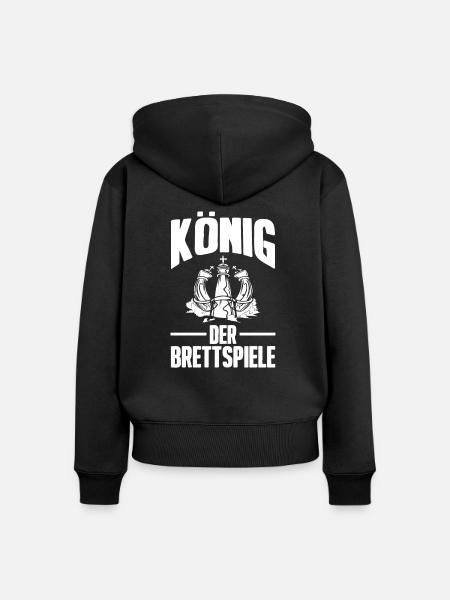 Brettspiel - Frauen Premium Bio Zip Hoodie - Schwarz