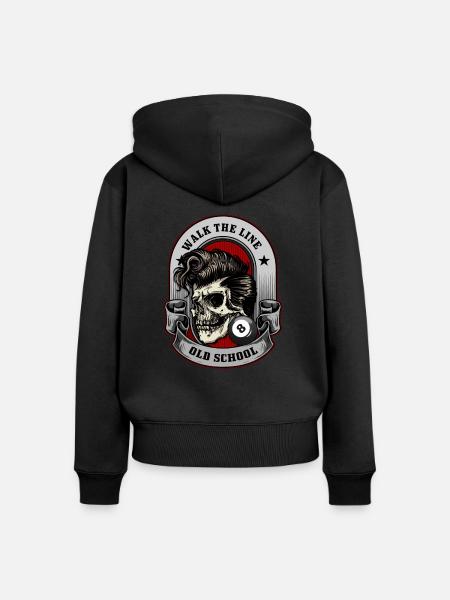 Rocker Rockmusiker Rock Geschenk - Frauen Premium Bio Zip Hoodie - Schwarz