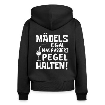 Team Braut Junggesellin Junggesellinen Crew - Frauen Premium Bio Zip Hoodie - Schwarz - Hinten - Julia (174cm)