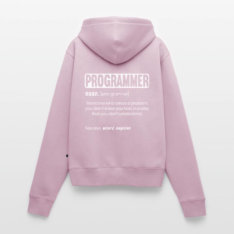 Funny Programmer Definition Coder Women's Premium Organic Zip Hoodie