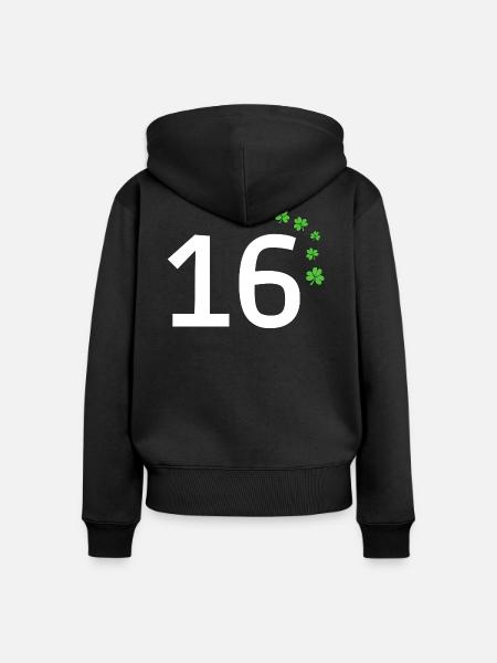 16 - Frauen Premium Bio Zip Hoodie - Schwarz