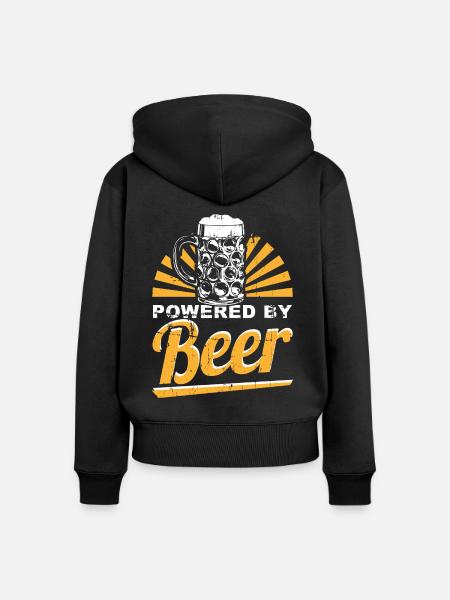 Bier Sauftour - Frauen Premium Bio Zip Hoodie - Schwarz