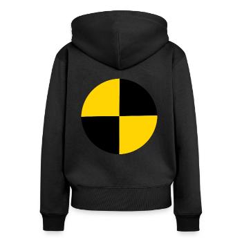 Crash test dummy - Women's Premium Organic Zip Hoodie - black - Back - Julia (174cm)