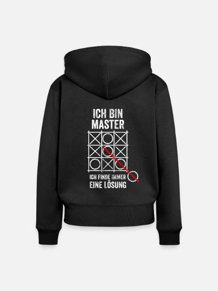 Master Studium Student - Frauen Premium Bio Zip Hoodie - Schwarz