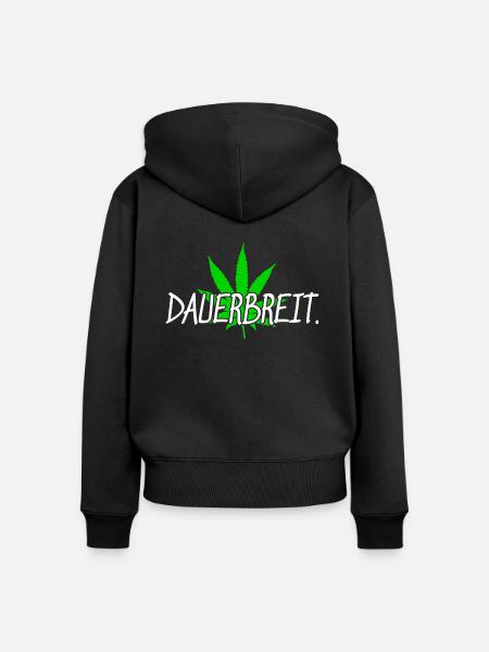 Kiffen Kiffer Amsterdam - Frauen Premium Bio Zip Hoodie - Schwarz