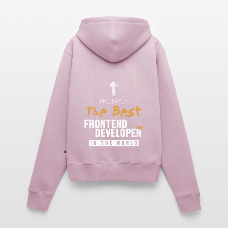 Best Frontend Developer World Engineer Software Women's Premium Organic Zip Hoodie