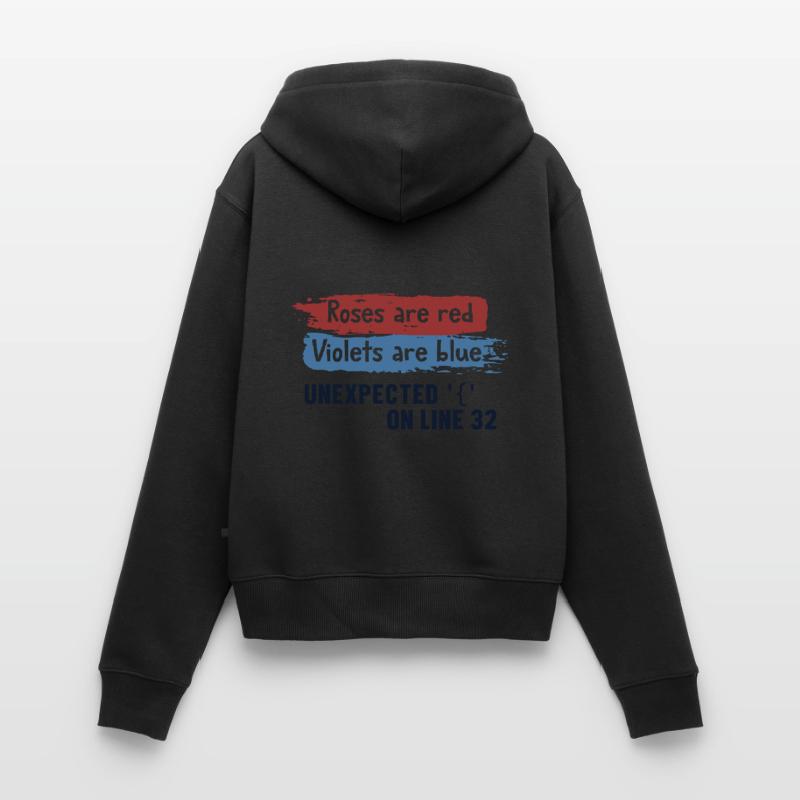 Unexpected { on Line 32 Engineer Coder Software Women's Premium Organic Zip Hoodie