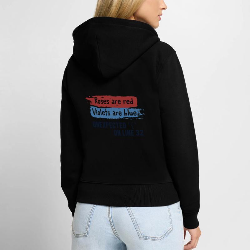 Unexpected { on Line 32 Engineer Coder Software Women's Premium Organic Zip Hoodie