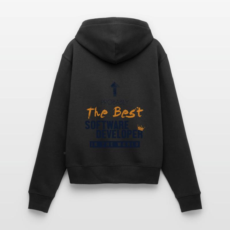 Best Software Developer World Developer Coder Frauen Premium Bio Zip Hoodie