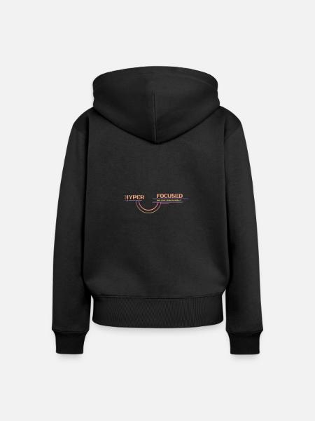 Hyperfokussiertes, unerbittliches Streben - Frauen Premium Bio Zip Hoodie - Schwarz