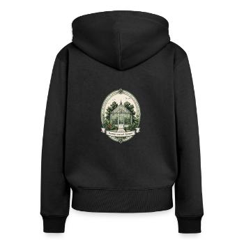 Serre Home Sweet Home - Sweat à capuche zippé Premium bio Femme - noir - Dos - Julia (174cm)