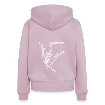 Dinosaurier, Fossilien, Paläontologe, - Frauen Premium Bio Zip Hoodie - Altrosa - Hinten - Julia (174cm)