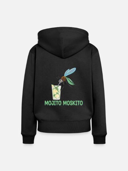 Mojito Moskito | Witziges Bierhemd | Witziges - Frauen Premium Bio Zip Hoodie - Schwarz