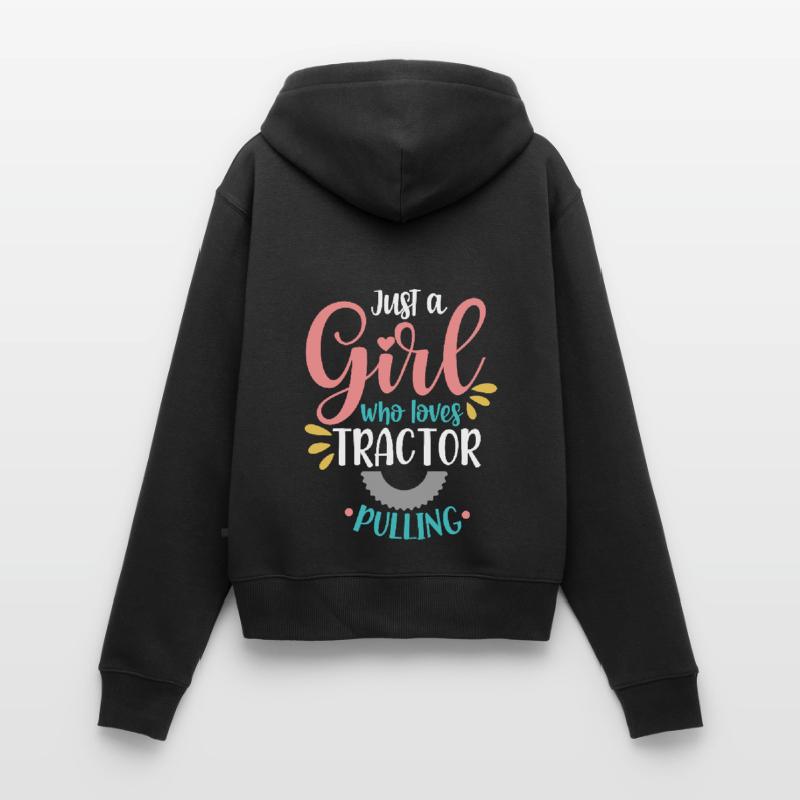Tractor Pulling Tractor Puller Tractor Driver Frauen Premium Bio Zip Hoodie