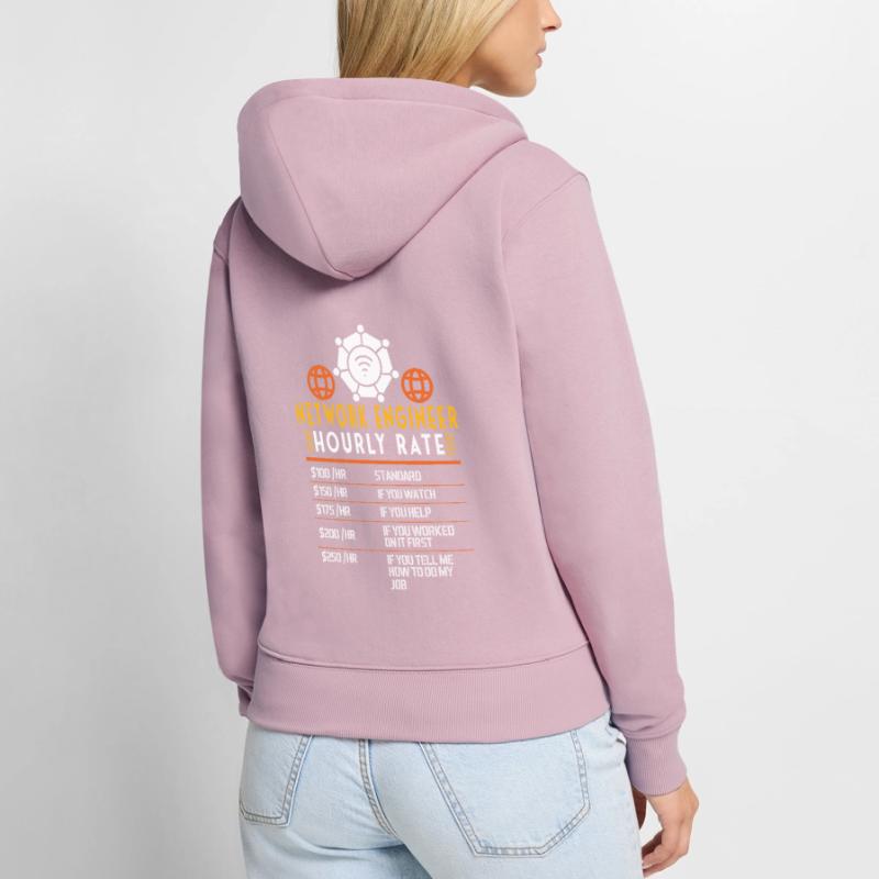 Network Engineer Sysadmin Lover System Admin Women's Premium Organic Zip Hoodie